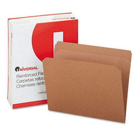 UNIVERSAL Kraft File Folders- Straight Cut- Top Tab- Letter- Brown, 100PK 16130